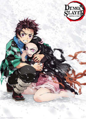 ABYstyle Demon Slayer Tanjiro & Nezuko Snow Poster 38x52cm | Yourdecoration.nl