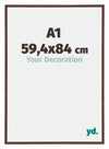 Annecy Kunststof Fotolijst 59 4x84cm A1 Bruin Voorzijde Maat | Yourdecoration.nl