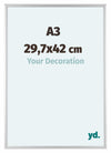 Aurora Aluminium Fotolijst 29-7x42cm Zilver Mat Voorzijde Maat | Yourdecoration.nl