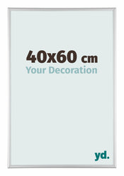 Aurora Aluminium Fotolijst 40x60cm Zilver Mat Voorzijde Maat | Yourdecoration.nl