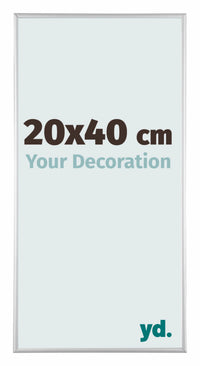 Austin Aluminium Fotolijst 20x40cm Zilver Mat Voorzijde Maat | Yourdecoration.nl