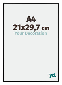 Austin Aluminium Fotolijst 21x29 7cm A4 Zwart Mat Voorzijde Maat | Yourdecoration.nl