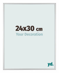 Austin Aluminium Fotolijst 24x30cm Zilver Mat Voorzijde Maat | Yourdecoration.nl