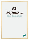 Austin Aluminium Fotolijst 29 7x42cm A3 Goud Glanzend Voorzijde Maat | Yourdecoration.nl