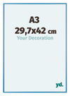 Austin Aluminium Fotolijst 29 7x42cm A3 Staal Blauw Voorzijde Maat | Yourdecoration.nl