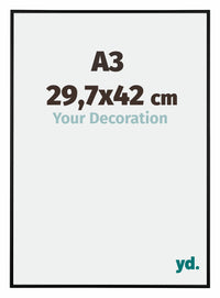Austin Aluminium Fotolijst 29 7x42cm A3 Zwart Mat Voorzijde Maat | Yourdecoration.nl