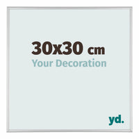 Austin Aluminium Fotolijst 30x30cm Zilver Mat Voorzijde Maat | Yourdecoration.nl
