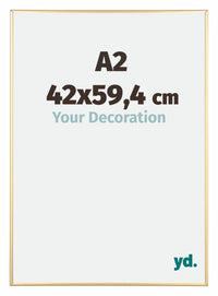 Austin Aluminium Fotolijst 42x59 4cm A2 Goud Glanzend Voorzijde Maat | Yourdecoration.nl