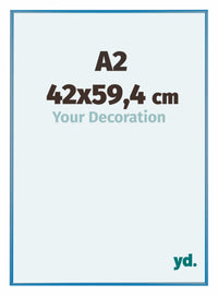 Austin Aluminium Fotolijst 42x59 4cm A2 Staal Blauw Voorzijde Maat | Yourdecoration.nl
