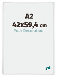 Austin Aluminium Fotolijst 42x59 4cm A2 Zilver Hoogglans Voorzijde Maat | Yourdecoration.nl