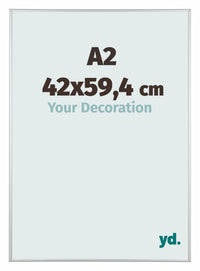 Austin Aluminium Fotolijst 42x59 4cm A2 Zilver Mat Voorzijde Maat | Yourdecoration.nl