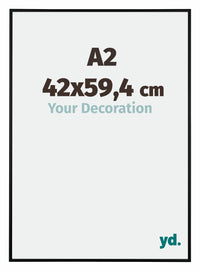 Austin Aluminium Fotolijst 42x59 4cm A2 Zwart Mat Voorzijde Maat | Yourdecoration.nl