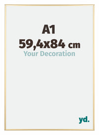 Austin Aluminium Fotolijst 59 4x84cm A1 Goud Glanzend Voorzijde Maat | Yourdecoration.nl
