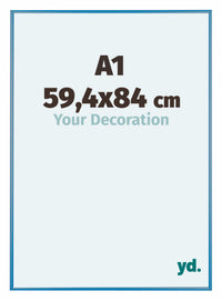 Austin Aluminium Fotolijst 59 4x84cm A1 Staal Blauw Voorzijde Maat | Yourdecoration.nl