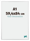 Austin Aluminium Fotolijst 59 4x84cm A1 Zilver Hoogglans Voorzijde Maat | Yourdecoration.nl