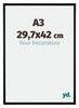 Bordeaux Kunststof Fotolijst 29 7x42cm A3 Zwart Mat Voorzijde Maat | Yourdecoration.nl