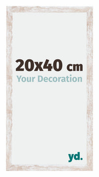 Catania MDF Fotolijst 20x40cm White Wash Maat | Yourdecoration.nl