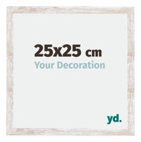 Catania MDF Fotolijst 25x25cm White Wash Maat | Yourdecoration.nl