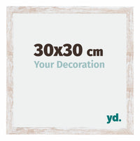 Catania MDF Fotolijst 30x30cm White Wash Maat | Yourdecoration.nl