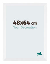Catania MDF Fotolijst 48x64cm Wit Voorzijde Maat | Yourdecoration.nl