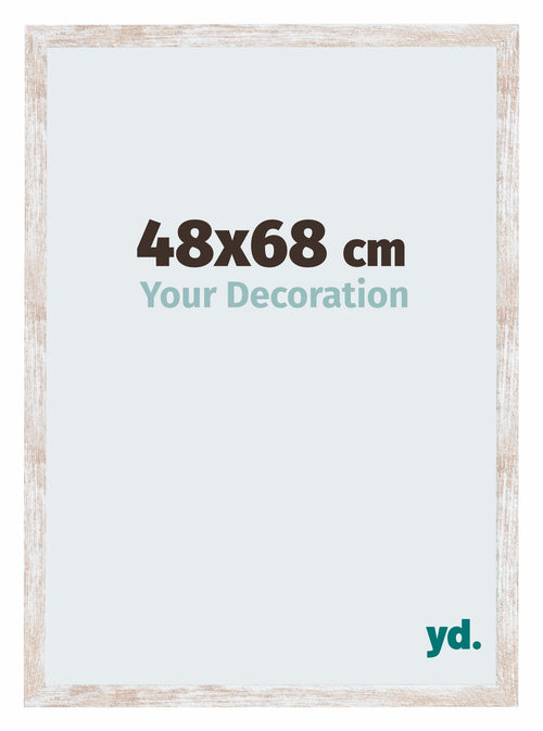 Catania MDF Fotolijst 48x68cm White Wash Voorzijde Maat | Yourdecoration.nl