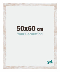 Catania MDF Fotolijst 50x60cm White Wash Maat | Yourdecoration.nl
