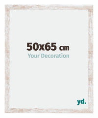Catania MDF Fotolijst 50x65cm White Wash Maat | Yourdecoration.nl
