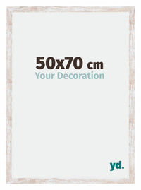 Catania MDF Fotolijst 50x70cm White Wash Maat | Yourdecoration.nl
