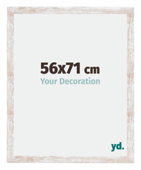 Catania MDF Fotolijst 56x71cm White Wash Maat | Yourdecoration.nl