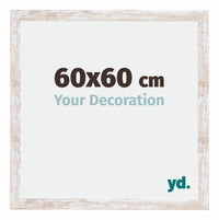 Catania MDF Fotolijst 60x60cm White Wash Maat | Yourdecoration.nl