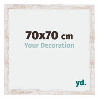 Catania MDF Fotolijst 70x70cm White Wash Maat | Yourdecoration.nl