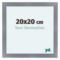 Como MDF Fotolijst 20x20cm Aluminium Geborsteld Voorzijde Maat | Yourdecoration.nl