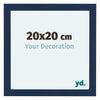 Como MDF Fotolijst 20x20cm Donkerblauw Geveegd Voorzijde Maat | Yourdecoration.nl
