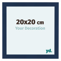 Como MDF Fotolijst 20x20cm Donkerblauw Geveegd Voorzijde Maat | Yourdecoration.nl