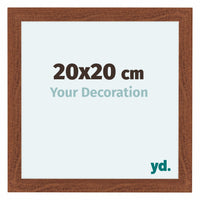 Como MDF Fotolijst 20x20cm Notenboom Voorzijde Maat | Yourdecoration.nl
