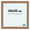 Como MDF Fotolijst 20x20cm Notenhout Licht Voorzijde Maat | Yourdecoration.nl