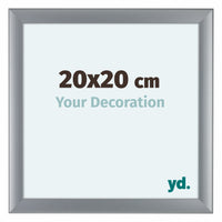 Como MDF Fotolijst 20x20cm Zilver Mat Voorzijde Maat | Yourdecoration.nl