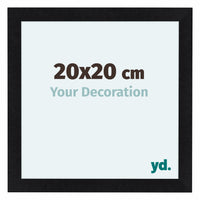 Como MDF Fotolijst 20x20cm Zwart Mat Voorzijde Maat | Yourdecoration.nl