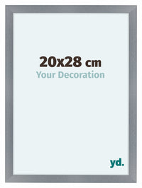 Como MDF Fotolijst 20x28cm Aluminium Geborsteld Voorzijde Maat | Yourdecoration.nl
