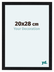 Como MDF Fotolijst 20x28cm Zwart Mat Voorzijde Maat | Yourdecoration.nl