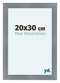 Como MDF Fotolijst 20x30cm Aluminium Geborsteld Voorzijde Maat | Yourdecoration.nl