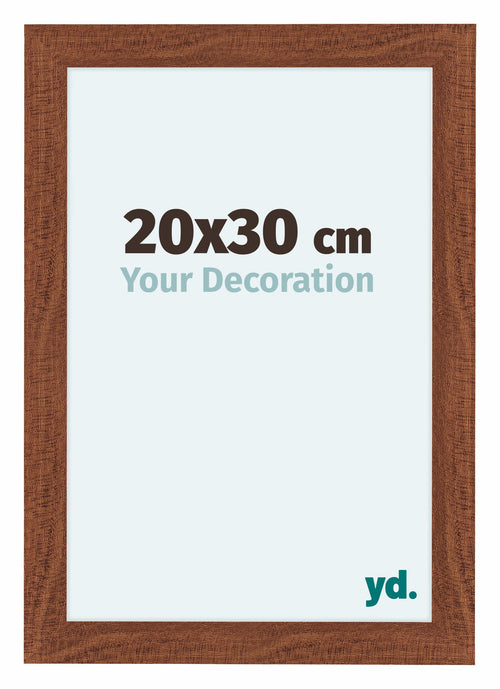 Como MDF Fotolijst 20x30cm Notenboom Voorzijde Maat | Yourdecoration.nl