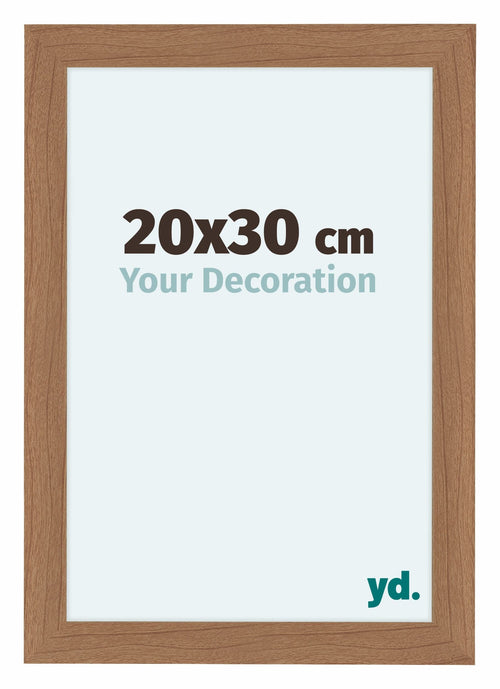 Como MDF Fotolijst 20x30cm Notenhout Licht Voorzijde Maat | Yourdecoration.nl