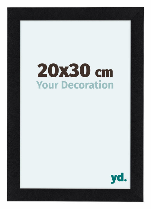 Como MDF Fotolijst 20x30cm Zwart Mat Voorzijde Maat | Yourdecoration.nl