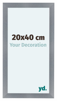 Como MDF Fotolijst 20x40cm Aluminium Geborsteld Voorzijde Maat | Yourdecoration.nl
