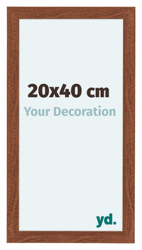 Como MDF Fotolijst 20x40cm Notenboom Voorzijde Maat | Yourdecoration.nl