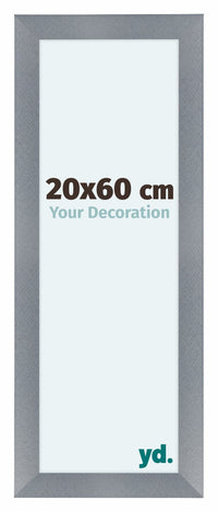 Como MDF Fotolijst 20x60cm Aluminium Geborsteld Voorzijde Maat | Yourdecoration.nl