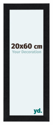 Como MDF Fotolijst 20x60cm Zwart Mat Voorzijde Maat | Yourdecoration.nl