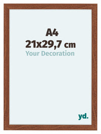 Como MDF Fotolijst 21x29 7cm A4 Notenboom Voorzijde Maat | Yourdecoration.nl
