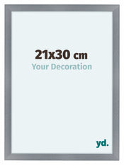 Como MDF Fotolijst 21x30cm Aluminium Geborsteld Voorzijde Maat | Yourdecoration.nl